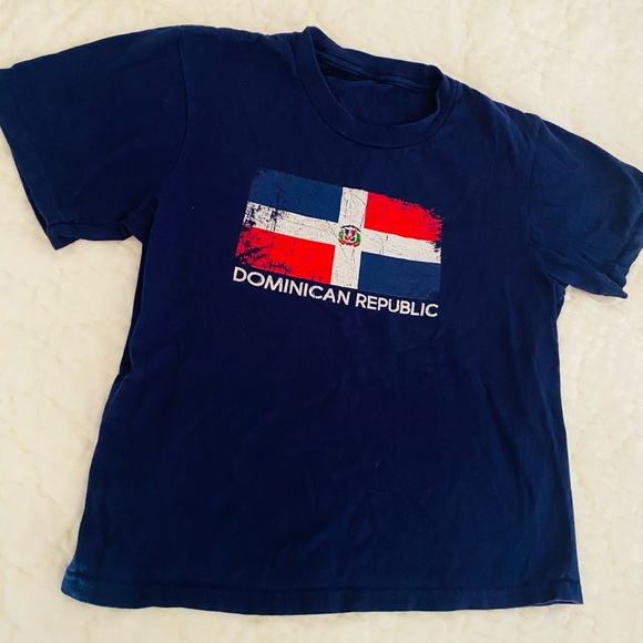 😊Blue “Dominican Republic” Flag Graphic T-Shirt SZ S - Picture 5 of 6